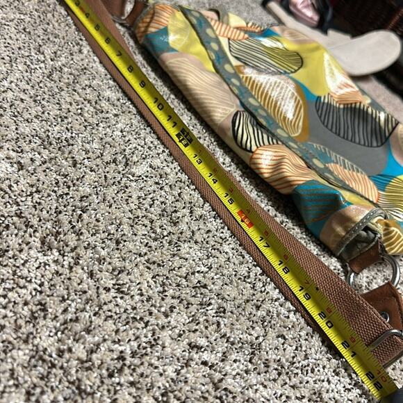 Fossil Key Per “Retro Leaves” Coated Canvas School/Messenger/Travel/Diaper Bag - Picture 9 of 9